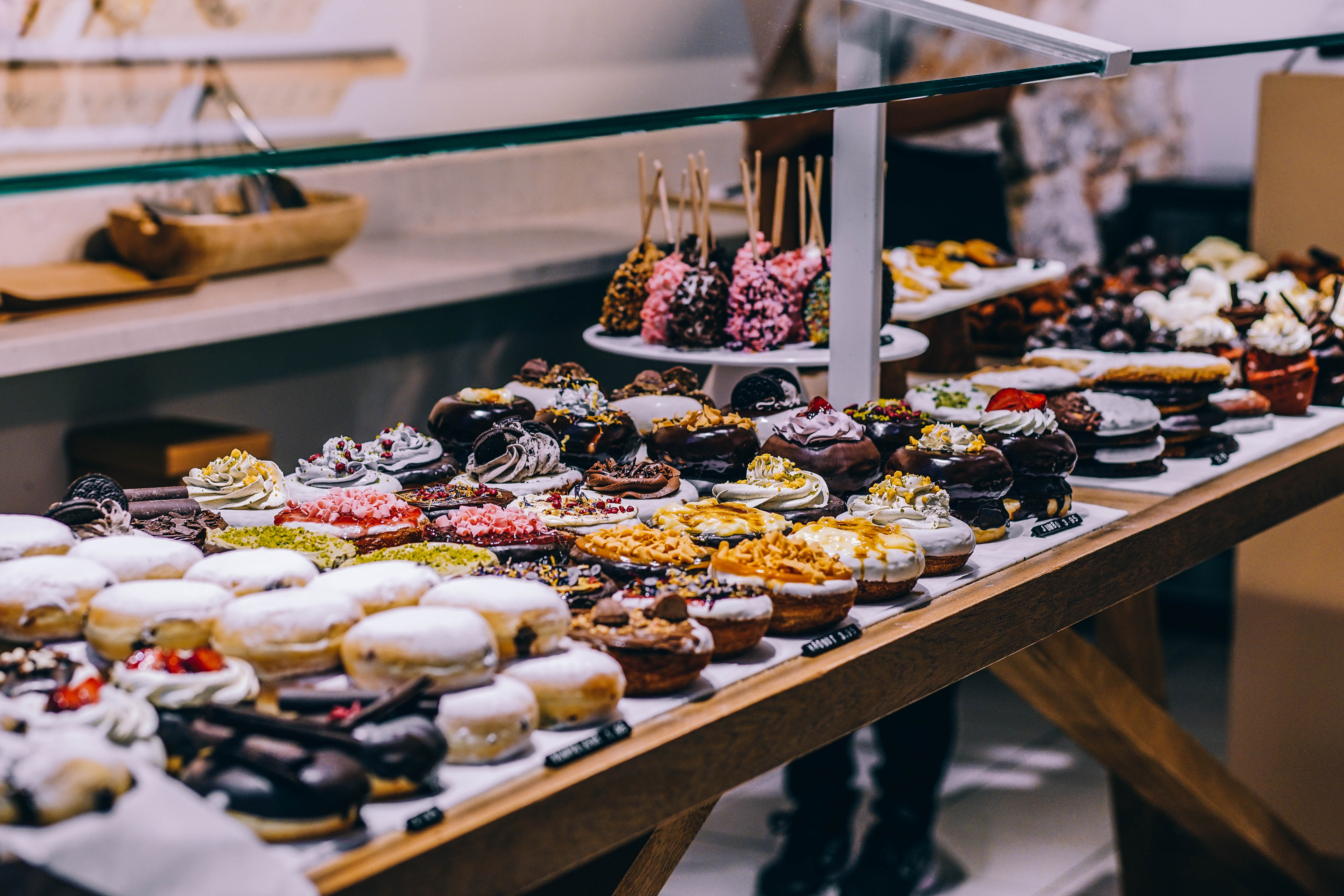Counter of a bakery